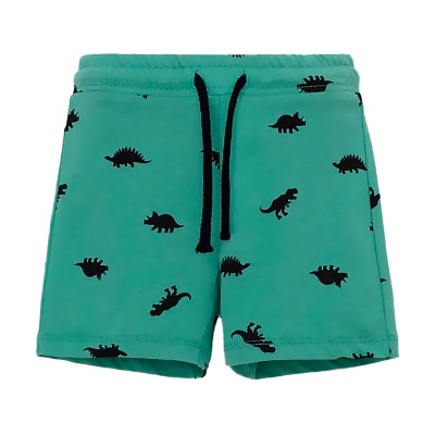 Шорты для мальчика Crockid КР 400666 малахитово зеленый дино к558 1